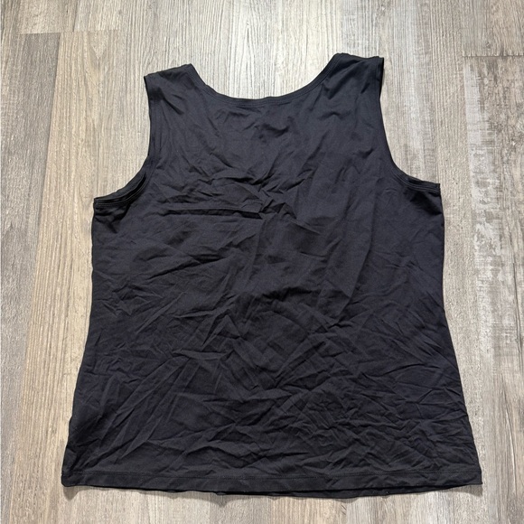 212 Collection Black Textured Sleeveless Tank Top - Picture 2 of 4